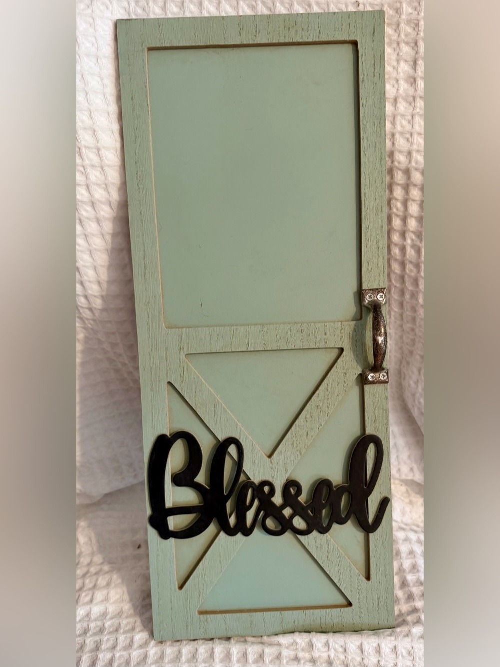 Blessed Mint Green Wood Wall Decor - Brand